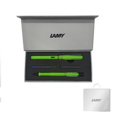 LAMY Safari 鋼筆+圓珠筆禮盒套組, EF, 綠色