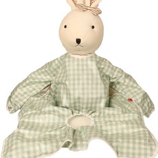 지니랑 식탁일체형 이유식 방수 턱받이 식판 긴팔형, 민트체크, 1개, 1매