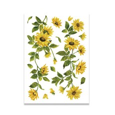 유니디자인 인테리어 꽃 포인트 스티커, 해바라기, 50 x 70 cm