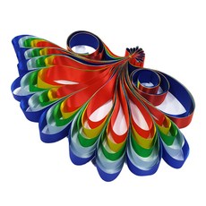 彩色膠帶, 紅色+黃色+綠色+白色+藍色, 20人