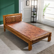 명품의료기 황토볼 원목 흙침대 J203PUS 방문설치, 브라운