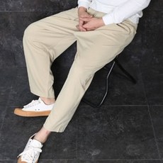 팬츠하우스 남여공용 핀턱 와이드핏 링클프리 밴딩 슬랙스 923