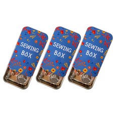 Bubble TOK 鐵盒針線盒組, 混合顏色, 3套