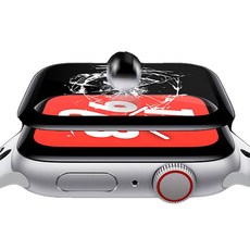 VERAX Apple Watch 6 4D 全覆蓋鋼化智慧手錶保護貼 SF001, 黑色, 1個