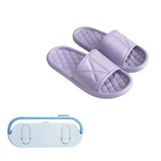 粉彩浴室拖鞋 紫色 T115 + 拖鞋架, 1個