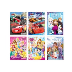 Disney 迪士尼 著色本 汽車總動員 2入+公主系列 2入+冰雪奇緣 2入, 隨機出貨, 1組