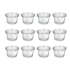 WECK 波浪玻璃儲存瓶 WE561, 165毫升, 12入