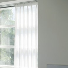 MERRY GROUND 柔美蝴蝶褶雪紡窗簾 2入, 單一顏色