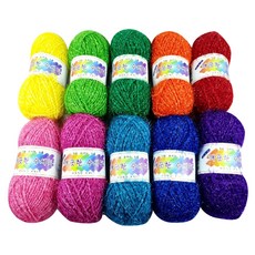 Yarn Factory 彩虹菜瓜布球 10入組, 01. 彩虹組, 1個