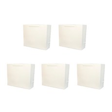 무지 코팅 가로형 쇼핑백 SBF83, 흰색, 5개