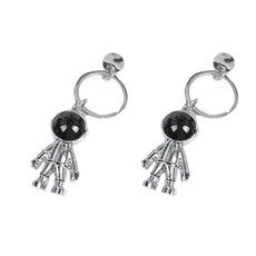 JHCompany 미니멀 우주비행사 키링, 실버, 2개