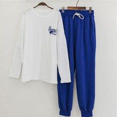 글램공감 여성용 플래그 긴팔 투피스 잠옷 세트