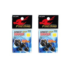 파이어버드 캡스 스텝싱커 속공찌 순간수중찌 수중찌 순간속공찌 순간수중 찌낚시채비 0.5호, 2개