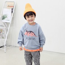 CHOCOMONG 孩童恐龍印花大學T