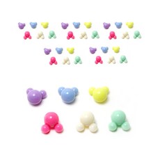 캔디컬러 미키모양비즈 250g, 캔디컬러 랜덤혼합, 1개