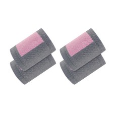 Market A 多彩健身護腕 TYPE4 2雙, 粉灰色