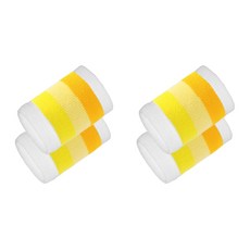 마켓A 컬러풀 피트니스 스포츠 커플 아대 TYPE1 2세트, 옐로우