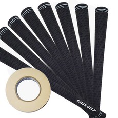 AHWA GOLF 男士高爾夫唇部握把 8p, 黑色的