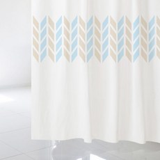 浴簾 sc56+塑膠掛鉤 12入+掛桿 白色組合, 混色