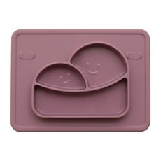 쁘띠팡 럭셔리 실리콘 흡착 유아식, ROSE PINK, 단품, 1개