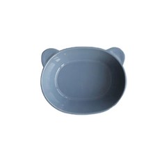 熊耳造型矽膠兒童碗, 藍色, 1入