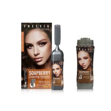 freesia Andantino 無患子乳膏染髮劑氣溶膠泡沫染料全成分 + 補充裝, 自然棕色, 1套