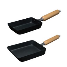 TAKUMI 鐵製玉子燒鍋 2入組, 小（98 x 325 x 58 毫米），中（147 x 362 x 64 毫米）, 1個
