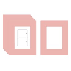 유니크 만능 점착 스위치 커버 스티커 6p, 로즈핑크, 16 x 20 cm
