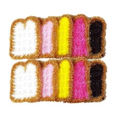 PUKO 吐司造型雙層壓克力洗碗刷 5件組, 2套, 1個