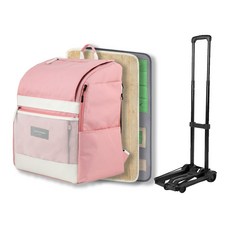 Louis Camon寵物外出包+超細纖維墊+推車, 粉色的