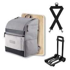 Louis Camon寵物外出包+超細纖維墊+汽車座椅束帶+推車, 灰色