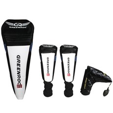 GREENROC Ahwa 高爾夫頭套套組, 黑色的