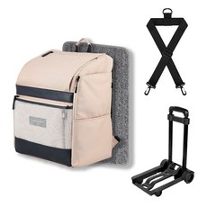 Louis Camon寵物外出包+汽車座椅織帶+推車+抓板墊, 淺褐色