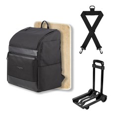 Louis Camon寵物外出包+超細纖維墊+汽車座椅束帶+推車, 黑色