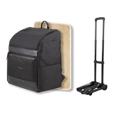 Louis Camon寵物外出包+超細纖維墊+推車, 黑色