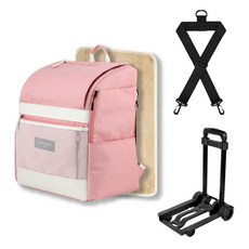 Louis Camon寵物外出包+超細纖維墊+汽車座椅束帶+推車, 粉色的