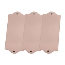 雙色皮革口罩掛繩, 粉紅色, 3個