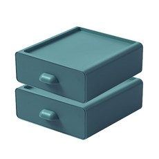 다다 다용도 데스크 정리함, aqua blue, 2개