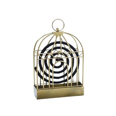時尚鳥籠造型線條蚊香架, 金色