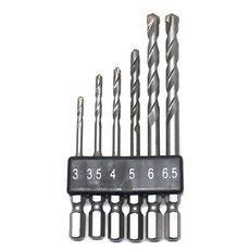 JW宗元 水泥鑽頭 六角鑽頭 6種, 1套