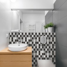 HYUNDAE sheet 3D立體聚氨酯貼膜 HUT-99810 單色格紋 4入, 混合色