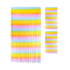 WOW PARTY KOREA 鋁箔氣球窗簾, 粉彩彩虹, 3個