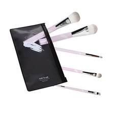 저자극 인조모 홀리 브러쉬 5종 + 파우치 세트, 1개, 혼합색상