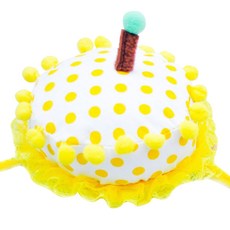 PARTYSHOW 圓滾滾蛋糕帽, 黃色, 1個