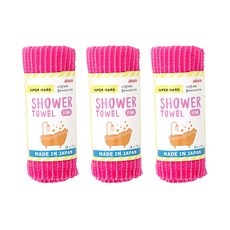 aisen 去角質沐浴巾, 粉色, 1條, 3條