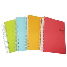 Hope Note 10000 PP 硬封面厚彈簧有線便箋套組 4, 混色, 1套