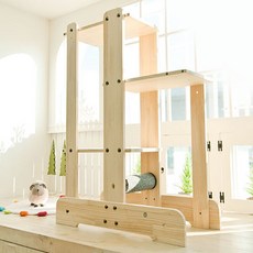 캣츠빌 고양이 원목 아쭈 캣타워 3층, 그레이(카페트), 1개