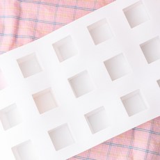 앵글띵 정사각 심플 큐브 실리콘 몰드 15구