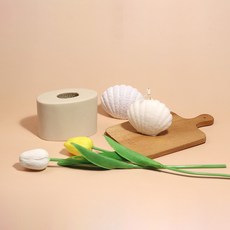 ANGLE THING 麻花毛線貝殼矽膠模具 大 80mm, 單一顏色