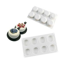 AngleThing 8格圓形矽膠模具, 單色